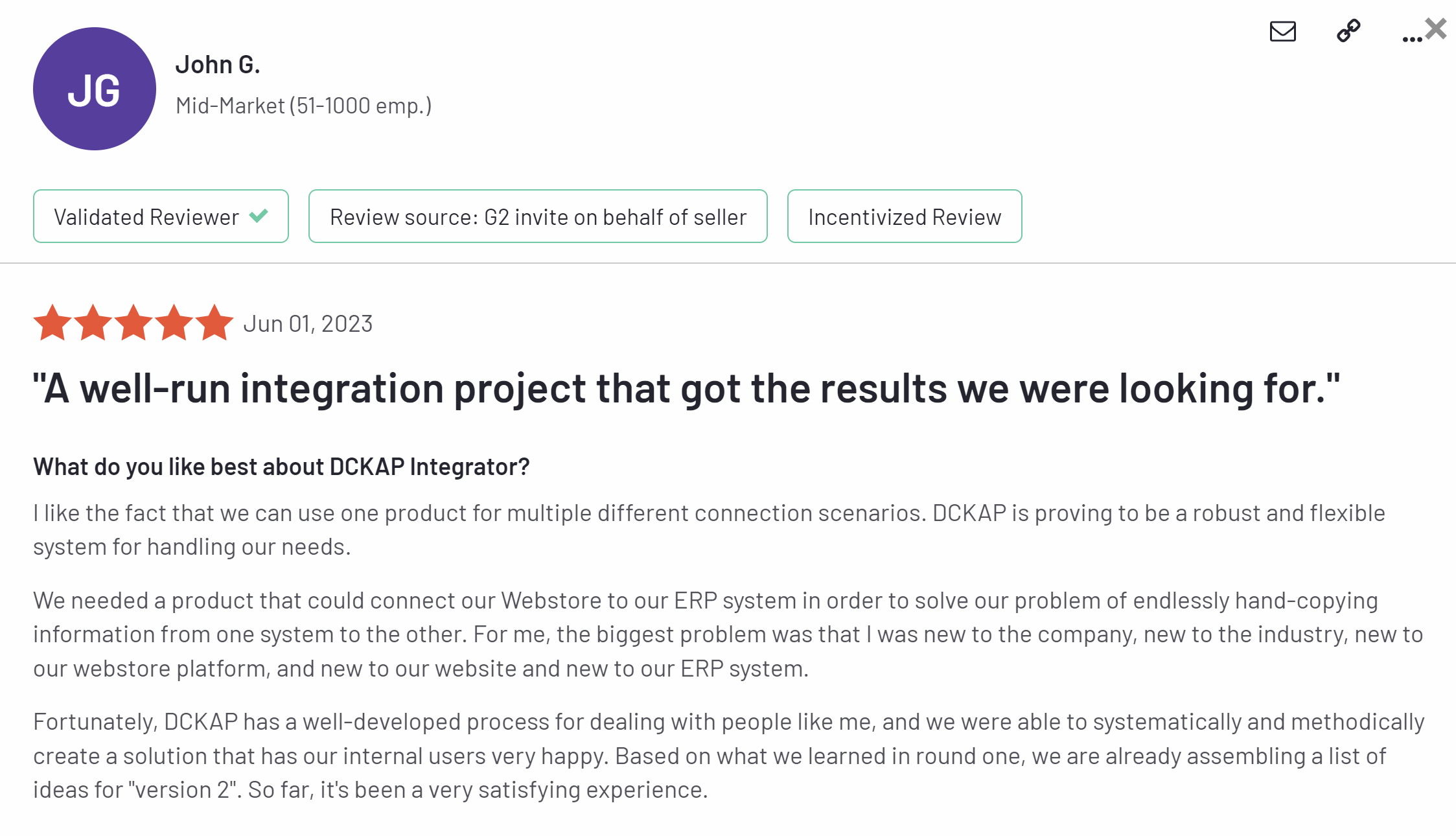 DCKAP Integrator Review