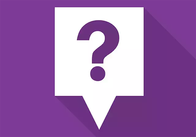Question mark with purple background